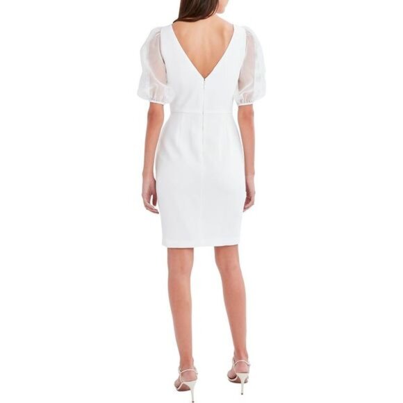 BCBGMAXAZRIA KAMILLE ORGANZA SLEEVE DRESS SIZE 10 $298.00 - Picture 2 of 4